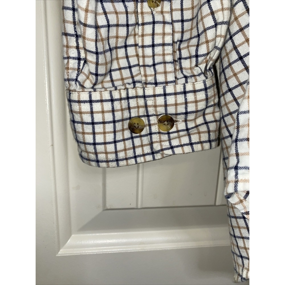LL Bean Town Field Plaid Button Down Corduroy Cuff Long Sleeve Shirt Men Medium - Picture 7 of 14